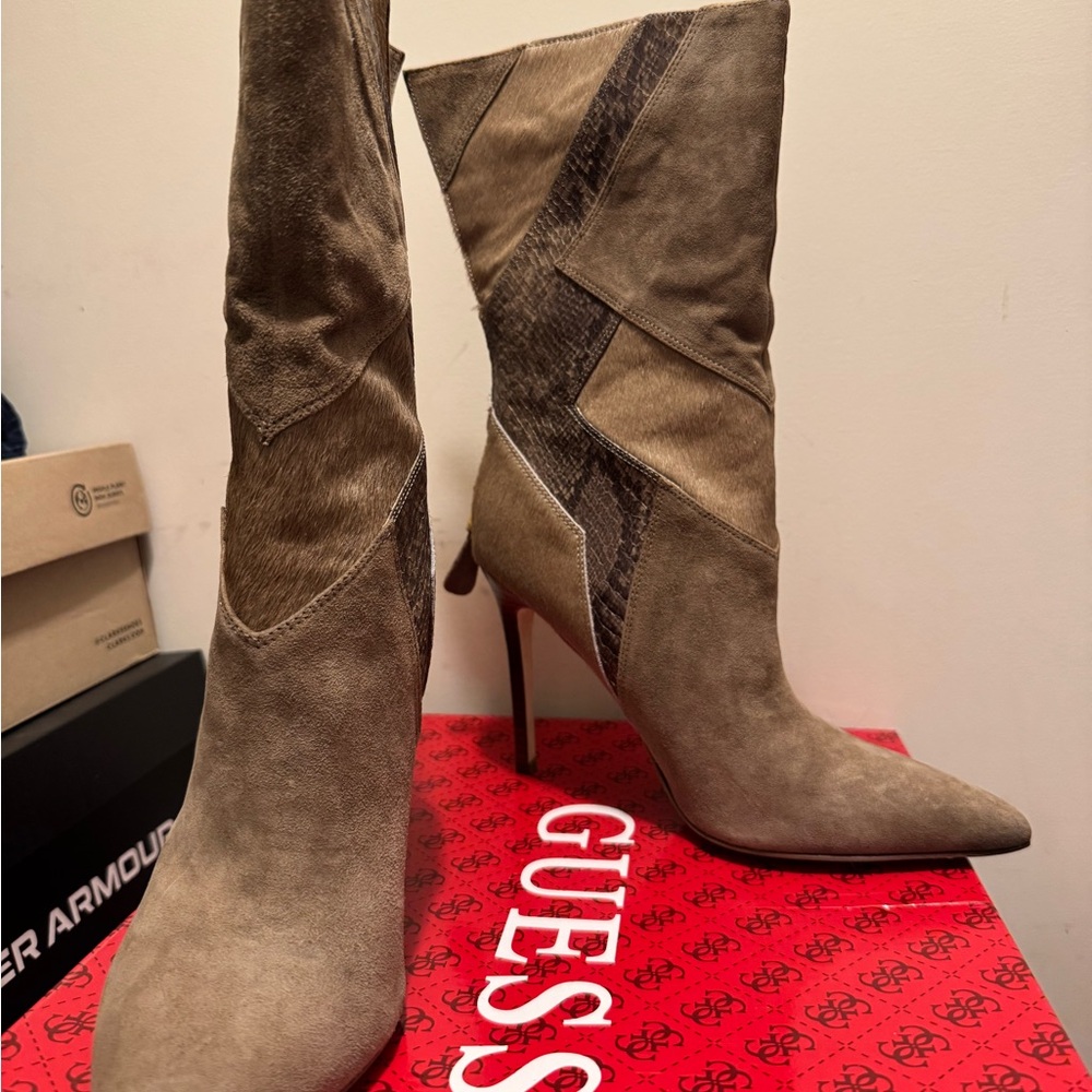 Guess Women's Brown Heeled Boots